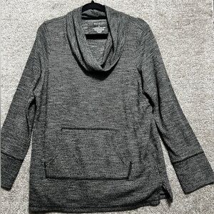 Sonoma Black White Blend Cowl Neck Shirt Women's Size Large Pullover